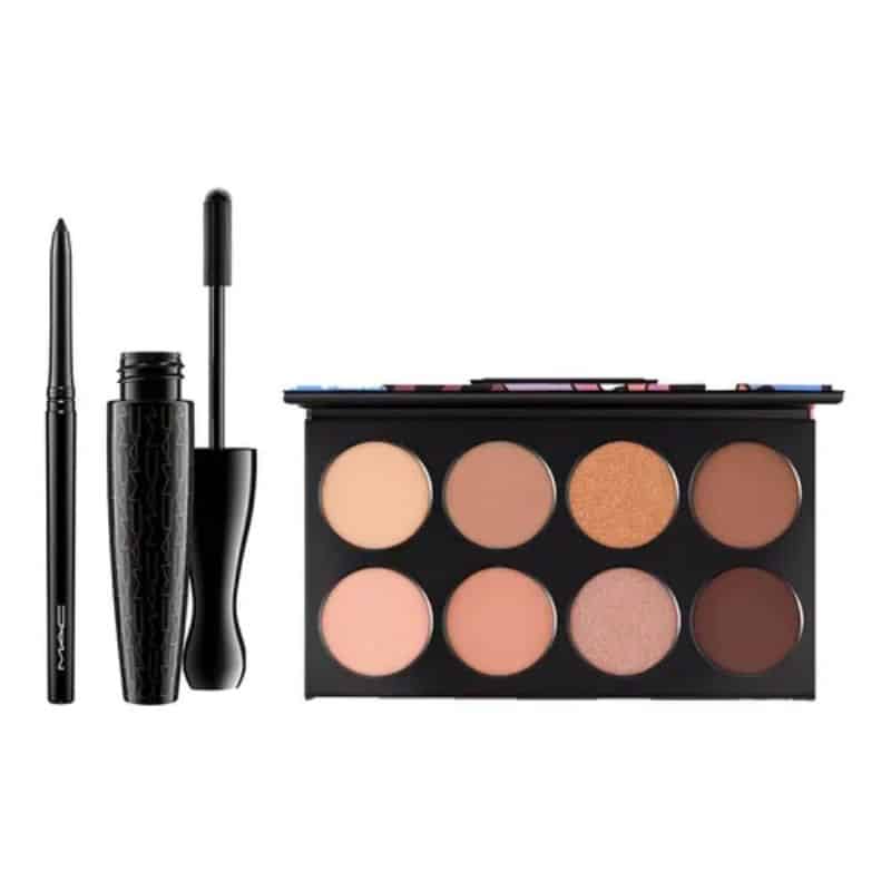 Haute Gossip Eye Shadow Palette + Eyeliner + Mascara Makeup Set Limited Edition Warm