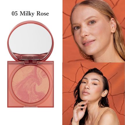 Glowish Cheeky Vegan Soft Glow Powder Blush Milky Rose