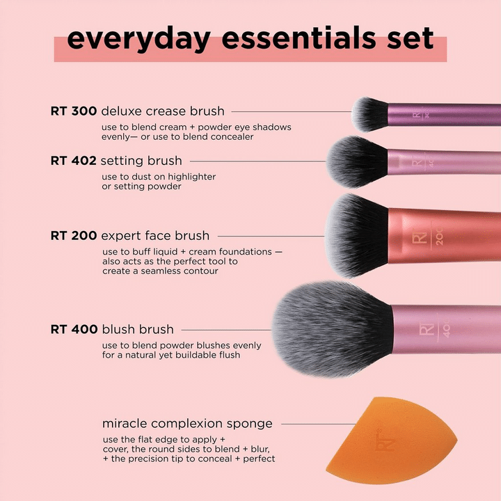 Everyday Essentials Makeup Brush &amp; Sponge Set