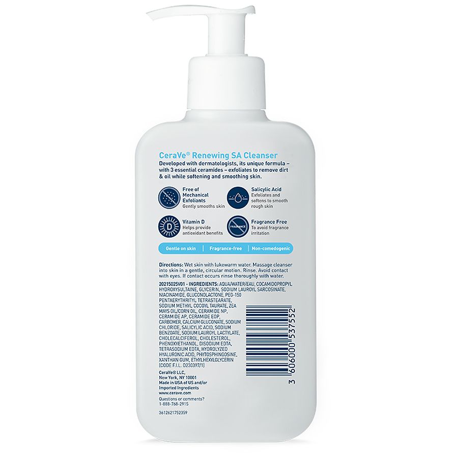 Renewing Sa Cleanser Exfoliating Salicylic Acid Face Wash For Rough &amp; Bumpy Skin 236 Ml
